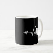 Mug Drum Player Heartbeat Drumming Graphisme (Devant droit)