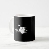 Mug Drum Player Heartbeat Drumming Graphisme (Devant gauche)