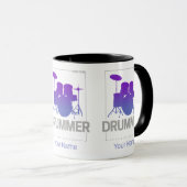 Mug Drummer Born To Be for Percussionist Band Member (Devant droit)