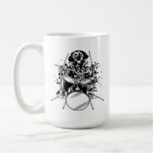 Mug Drummer de chien Jouer des tambours (Gauche)