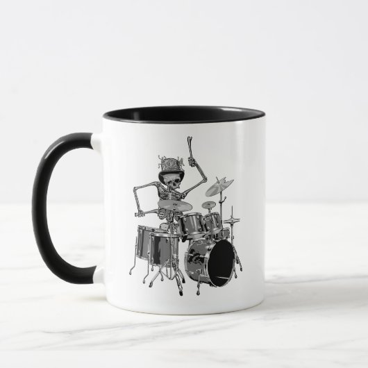 Mug Drummer de la bande de squelette (Gauche)