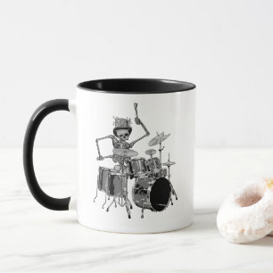 Mug Drummer de la bande de squelette