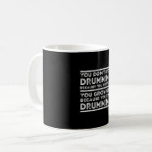 Mug Drummer Drum s Pour 60e 70e 80e anniversaire (Devant gauche)