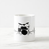 Mug Drummer Gift Heartbeat batterie d'instruments de m (Centre)