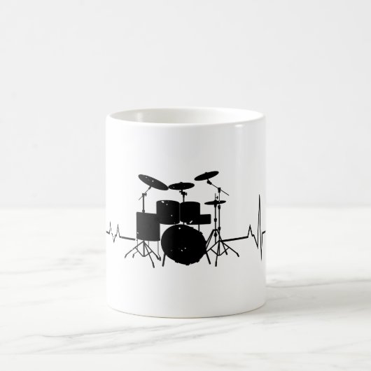 Mug Drummer Gift Heartbeat batterie d'instruments de m (Centre)