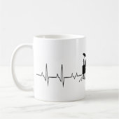 Mug Drummer Gift Heartbeat batterie d'instruments de m (Gauche)