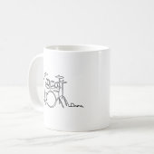 Mug Drummer Music Design Drums One-Line (Devant gauche)