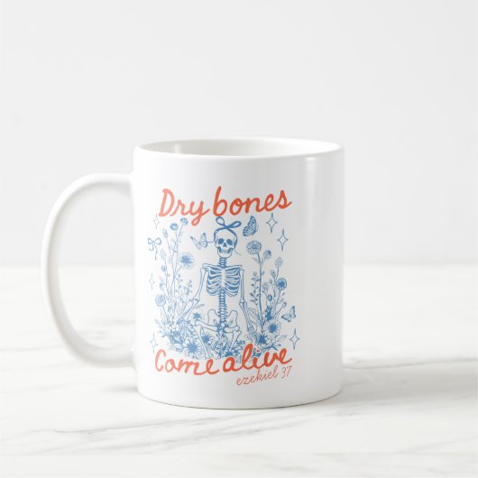 Mug Dry Bones Come Alive Christian Funny Skeleton Hall (Gauche)