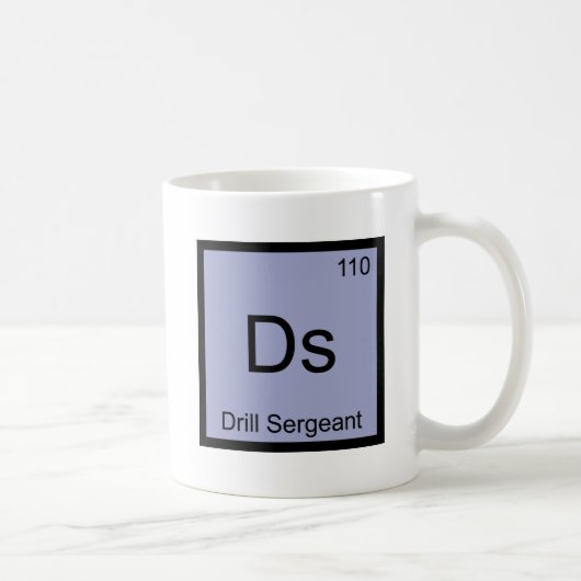 Mug Ds - Sergent d'Exercice Chimie Élément Symbole Tee (Droite)