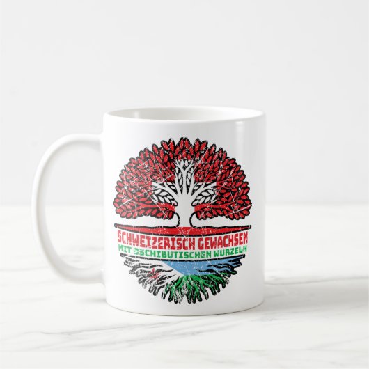 Mug Dschibuti Schweizer Schweiz Baum (Gauche)
