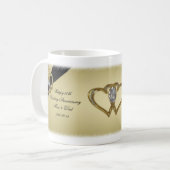 Mug du 50e anniversaire du Mariage Gold Black (Devant gauche)