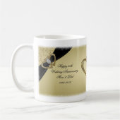 Mug du 50e anniversaire du Mariage Gold Black (Gauche)