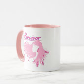 Mug du cancer du sein survivant (Devant gauche)