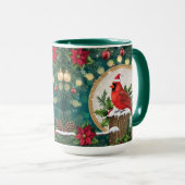 Mug du Cardinal de Noël | Oiseau Rouge Café de Fêt (Devant droit)