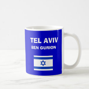 Mug du code de l'aéroport TLV Israël-Ben Gourion (