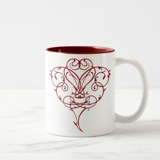 Mug du coeur floral (Droit)