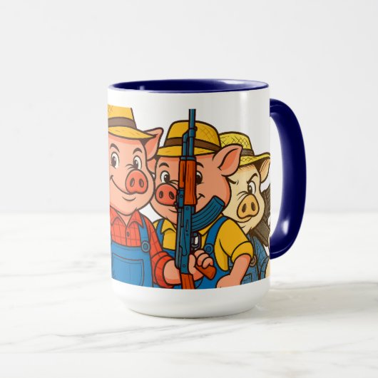 Mug du comité d'élevage de cochons pour les membre (Devant droit)
