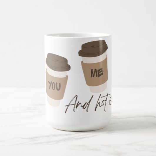 Mug du couple 'Toi, moi et café chaud' (Centre)