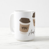 Mug du couple 'Toi, moi et café chaud' (Devant gauche)