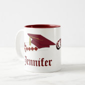 Mug du diplômé sur mesure (Devant gauche)
