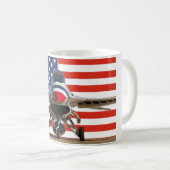 Mug du drapeau américain F-16 (Devant droit)