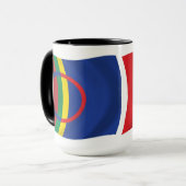 Mug du drapeau du peuple Sami (Devant gauche)