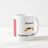 Mug du drapeau roumain et nom de l'hymne (Devant droit)