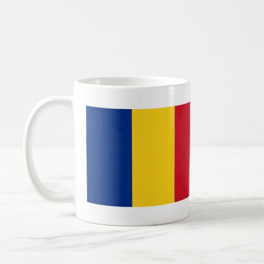 Mug du drapeau roumain et nom de l'hymne (Gauche)