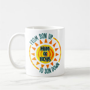 Mug Du Fils au Fils En bas Maman des garçons