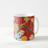 Mug du jardin floral rouge (Devant droit)