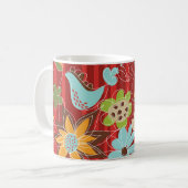Mug du jardin floral rouge (Devant gauche)