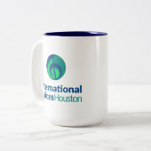 Mug du logo IVH - Deux tons - Marine (Devant gauche)