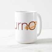 Mug du logo Saturn Text (Devant droit)