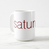Mug du logo Saturn Text (Devant gauche)
