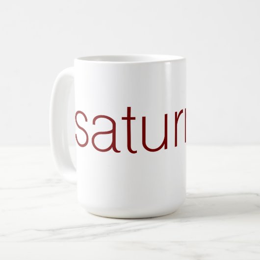 Mug du logo Saturn Text (Devant gauche)