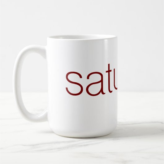Mug du logo Saturn Text (Gauche)