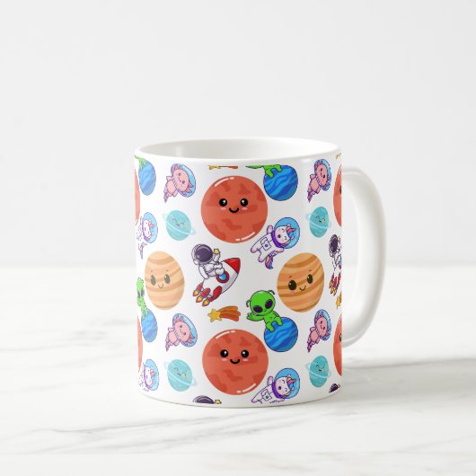 Mug du Motif de l'espace mignon (Devant droit)
