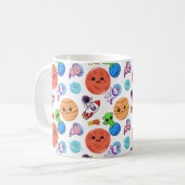 Mug du Motif de l'espace mignon (Devant gauche)