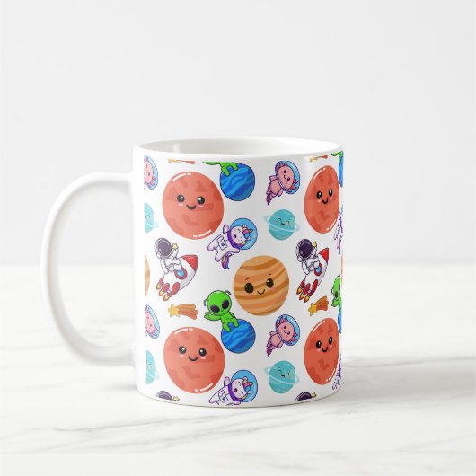 Mug du Motif de l'espace mignon (Gauche)