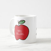 Mug du nom de l'enseignant personnalisé (Devant gauche)