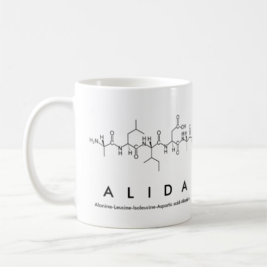 Mug du nom du peptide Alida (Gauche)