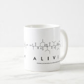 Mug du nom du peptide Alivia (Devant droit)