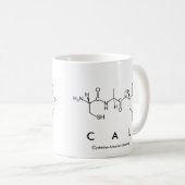 Mug du nom du peptide Cal (Devant droit)