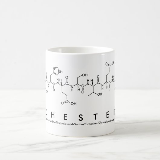 Mug du nom du peptide chanceux (Centre)