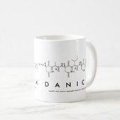 Mug du nom du peptide Danica (Devant droit)