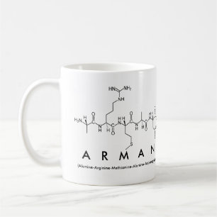 Mug du nom du peptide d'arman