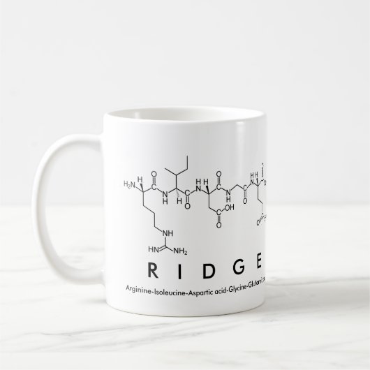 Mug du nom du peptide de crête (Gauche)