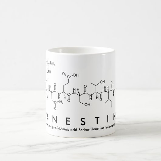 Mug du nom du peptide de l'ernestine (Centre)
