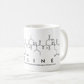 Mug du nom du peptide de ligne (Devant droit)