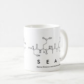 Mug du nom du peptide de Sean (Devant droit)